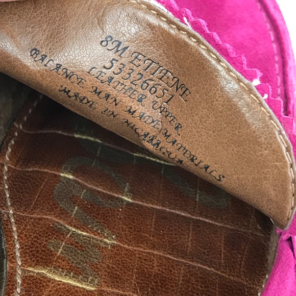 Sam Edelman Etiene Pink Suede Driving Loafers 8 - Picture 12 of 12